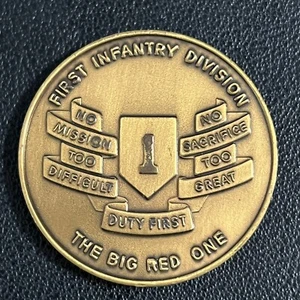 1st Infantry Division Big Red One 16th Regiment Bronze Army Challenge Coin - Picture 1 of 4
