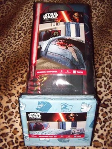 Star Wars The Force Awakens Reversible Twin Size Comforter AND Sheet Set NIP - Picture 1 of 5