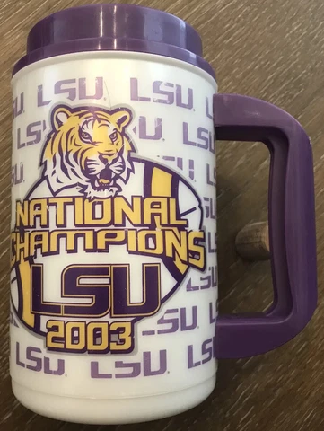 Vintage 2003 LSU Tigers SEC Football National Championship Tankard Tumbler Mug Cover
