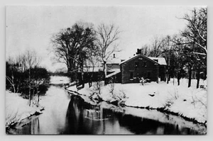 Holland Land Office Christmas c1894 Winter Snow Batavia NY REPRODUCTION Postcard - Picture 1 of 2