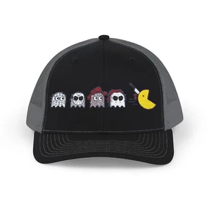Pac-Man Ghosts Snapback Cap, Retro Gamer Hat, Embroidered, Cult Movie Monsters - Picture 1 of 33