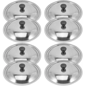 4 PCS Rainproof Stove Cover Skillet Stainless Steel Pot Lids Replacement - Picture 1 of 12