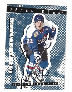 1995 BE A PLAYER CLAUDE LEMIEUX AUTO - Imagen 1 de 2