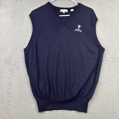 Peter Millar Sweater Vest Mens Large Blue Italian Merino Wool 2008 Piedmont Cup - Image 1 of 4