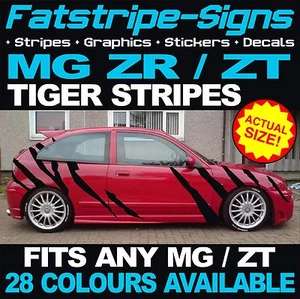 to fit MG ZR ZT TIGER STRIPES CAR VINYL GRAPHICS DECALS STICKERS ROVER XPOWER - Picture 1 of 2