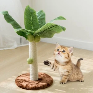 15" Cat Tree Tower Scratching Post Sisal Covered Scratcher Cats Toys Adorable - Picture 1 of 9