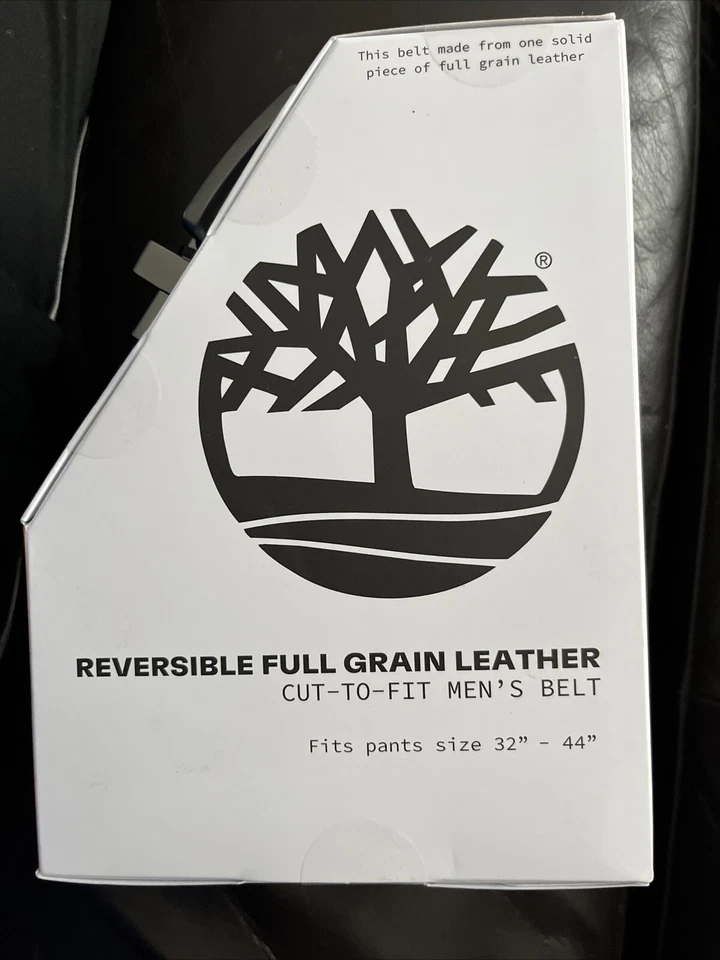 Timberland Men's Belt Reversible Full Grain Leather Black Brown Cut-To-Fit