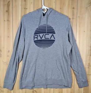 RVCA Pullover Hoodie Men’s Size XL Gray Hooded Sweatshirt Lightweight Logo - Picture 1 of 8