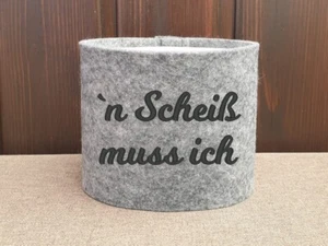 #919 Banderole »'n Scheiß muss ich« Toilettenpapier Klopapier Klorollen Filz - Picture 1 of 6