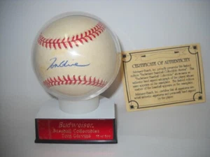 Tom Glavine Anheuser Busch signierter Baseball Atlanta Braves HOF #77 von 500 - Bild 1 von 7