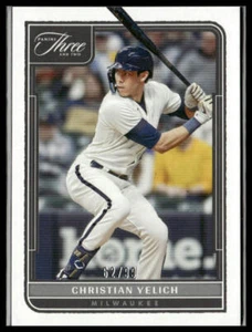2022 Panini Three and Two #78 Christian Yelich #/99 Milwaukee Brewers - Picture 1 of 2