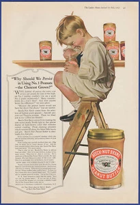 Vintage 1917 BEECH-NUT Peanut Butter Kitchen Art Décor Ephemera Print Ad - Picture 1 of 1