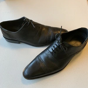 Herren schwarz Leder Schnürschuhe Oxfordds Anzugschuhe Größe 44 - Bild 1 von 3