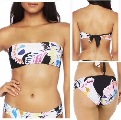 Nuevo con etiquetas $176 Trina Turk Seychelles Floral Talla 12 Bandeau Top y Talla 14 Parte Inferior Hipster Foto 1 de 4