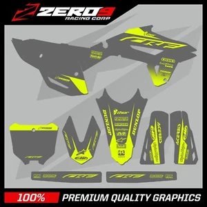 HONDA MOTOCROSS GRAPHICS KIT MX DECALS : CR CRF 85 150 125 250 450 BLOCK GRY/YEL - Picture 1 of 1