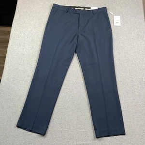 Ferrecci Pants Mens 38x30 Slim Fit Halo Dress Trousers Navy Blue Business NWT - Picture 1 of 21