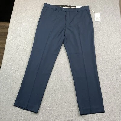 Ferrecci Pants Mens 38x30 Slim Fit Halo Dress Trousers Navy Blue Business NWT - Image 1 of 4