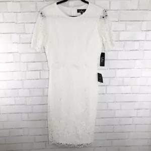 LuLus White Lace Knee Length Cocktail Party Dress Women's Size Small - Picture 1 of 7