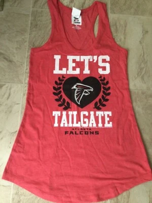 Nueva camiseta sin mangas roja de fútbol americano Let's Tailgate NFL para mujer S Foto 1 de 3