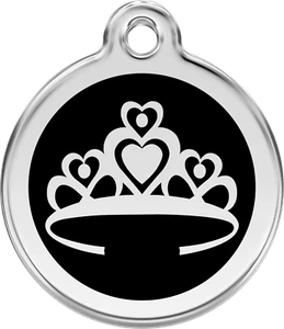 Red Dingo "Crown" Engraved Pet Dog & Cat ID Tag - Free Engraving - 11 Colours - Picture 1 of 25