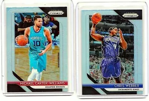 18-19 PRIZM SILVER REFRACTORS,CHRIS WEBBER,MICHAEL-CARTER WILLIAMS - Picture 1 of 2