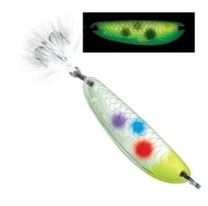 Acme Ice Winder 1/4 oz - Moonshine Glow Wonderbread - Ice Fishing Flutter Spoon - Picture 1 of 1