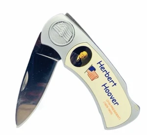 Pocket knife Presidents folding blade vtg US flag history Herbert Hoover 31st - Picture 1 of 4