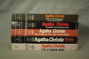 5 Audiobook books on cassette tape Agatha Christie Murder in the Mews, etc. - Picture 1 of 2