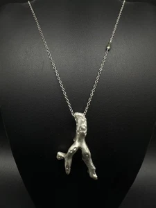 Sterling Silver 925 Strength Branch Pendant necklace 19” - Picture 1 of 12