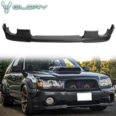 Fits 03-05 Subaru Forester SG5 DS Style Front Bumper Lip Spoiler Unpainted PU Foto 1 de 4