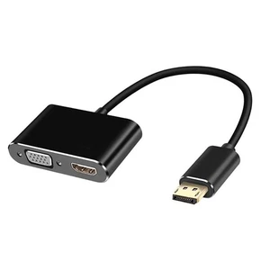 DP to -Compatible to VGA 2-In-1 Docking Station Aluminum Alloy HUB for PC7905 - Afbeelding 1 van 6