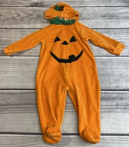 Miniwear 6/9 Mesi Neonato Piedi Zucca Cerniera Pezzo Unico Pj Con Cappuccio Attaccato - Foto 1 di 3