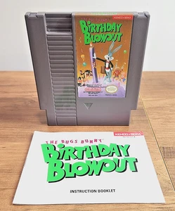 Nintendo NES The Bugs Bunny Birthday Blowout - Carrito y Manual *Probado y Funciona* - Imagen 1 de 8