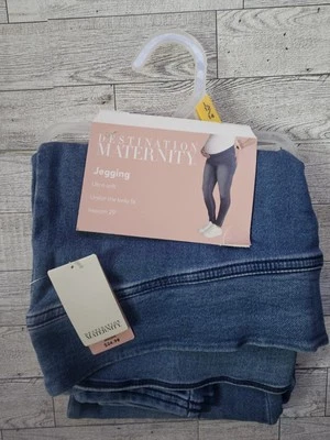 Destination Maternity Jegging Size Large Ultra Soft Under Belly Light Blue Jean - Image 1 of 2