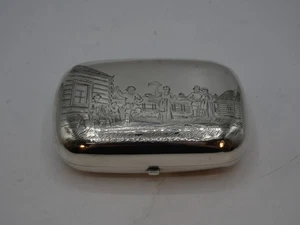 SELTENE RECHTECKIGE SCHACHTEL MASSIV SILBER UND VERMEIL HERKUNFT RUSSLAND EPOCHE 19 EME - Bild 1 von 9