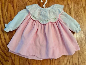Conjunto bebé, jersey y blusa, pana rosa, otoño, invierno - Imagen 1 de 8