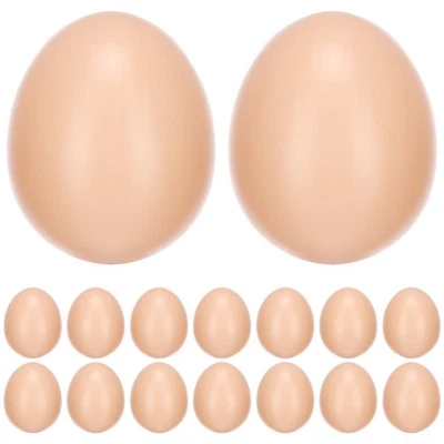 20 piezas juguetes de huevos de plástico simulado hágalo usted mismo huevos de simulación decoración realista Foto 1 de 4