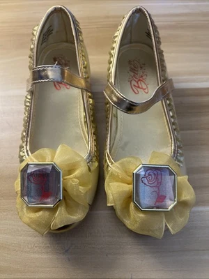 BELLE’s Shoes Niño Talla 13 Disney Store Para Disfraz La Bella y la Bestia *NUEVO* Foto 1 de 4
