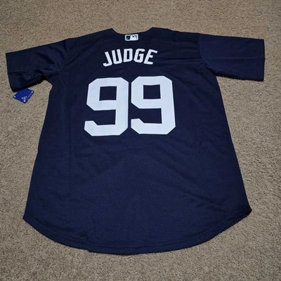 Camiseta cosida grande para hombre Aaron Judge azul marino de los Yankees de Nueva York #99 nueva con etiquetas Foto 1 de 2