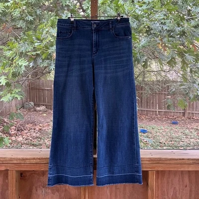 LOFT Women's Wide Leg Crop Jeans Medium Wash Size 28/6 - Image 1 of 4