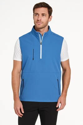 Kenneth Cole Golf Water Resistant Vest Light Blue Zip Pullover Men’s M NWT - Image 1 of 4