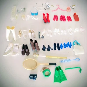 Vintage Barbie & Fashion Dolls 40-Piece Accessories, Shoes Lot – Mix Collection - Picture 1 of 17