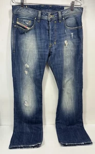 Diesel Safado Jeans Mens 29x32 Blue Regular Slim-Straight Button Fly Stretch - Picture 1 of 11
