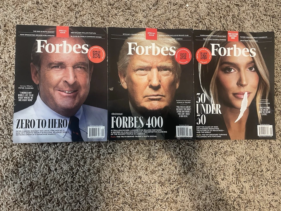 FORBES MAGAZINE | DONALD TRUMP | SPECIAL 2024 | FORBES 400 | 3 ISSUE LOT - Image 1 of 1