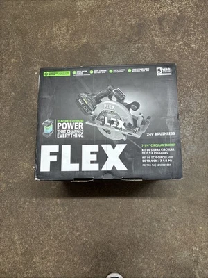 Kit de sierra circular sin escobillas Flex 24 V FX2141-1J con batería de 10AH, cargador y bolsa Foto 1 de 2
