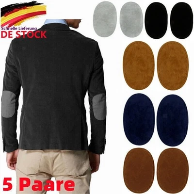 5 Paare annähen Wildleder Oval Ellenbogen Knie Patches für Sweater Repair - Bild 1 von 4
