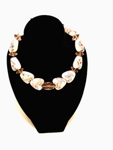 9'' Bracelet with Hearts Beads with Silver Clasp: - Picture 1 of 5