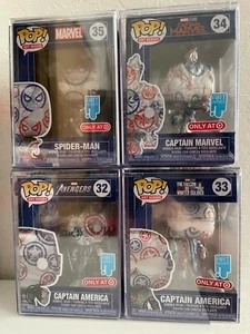 Funko POP! Artist Series Marvel 'Patriotic Age' Target Exclusives Full Set of 4 - Picture 1 of 4