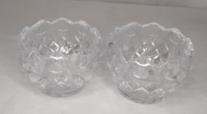 Pair of Crystal Royal Irish Votive Candle Holder 24% Made in Czech Republic - Picture 1 of 10