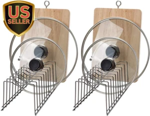Pot Lid Organizer, Kitchen Plate Rack Holder Rest, Plates, Cutting Boards Bak... - Picture 1 of 12